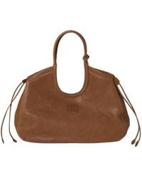 Miu Miu - Ivy Nappa Leather Shopping Bag - Lyst