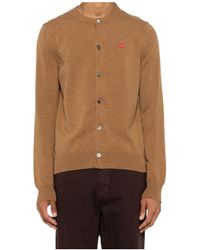 COMME DES GARÇONS PLAY - Long-Sleeved Knitted Cardigan - Lyst