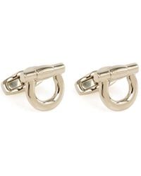 Ferragamo - Ferragamo Logo Engraved Cuff Links - Lyst