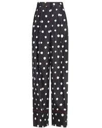 Fendi - Polka-Dot Print Straight-Leg Pants - Lyst