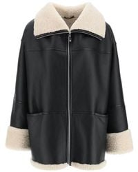 TOTEME - Totême Signature Zip-Up Leather Jacket - Lyst