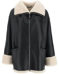 TOTEME - Totême Signature Zip-Up Leather Jacket - Lyst