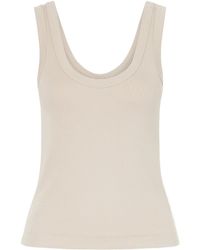 Brunello Cucinelli - Ribbed Cotton-Blend Jersey Tank - Lyst