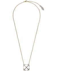 Off-White c/o Virgil Abloh - Arrow Logo Engraved Necklace - Lyst