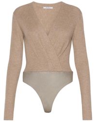 Max Mara - Gelato Wrap Ribbed Bodysuit - Lyst