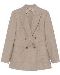 Max Mara - Lapel Long-Sleeved Suit Jacket - Lyst