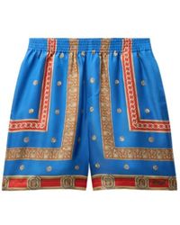 Versace - Pattern-Printed Twill Shorts - Lyst