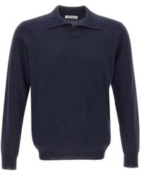 Kangra Cashmere - Kangra Long-Sleeve Polo Shirt - Lyst