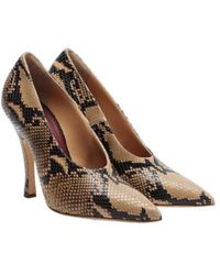 Magda Butrym - 115 Snake-Effect Leather Pumps - Lyst