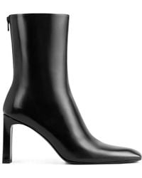 TOTEME - Totême Square-Toe Side Zipped Ankle Boots - Lyst