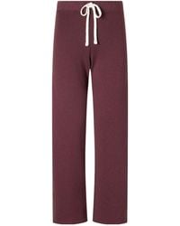 James Perse - Cropped Cotton-Terry Wide-Leg Track Pants - Lyst