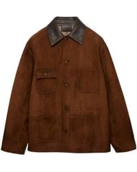 Prada - Long-Sleeved Button-Up Overshirt - Lyst