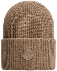 Moncler - Wool Cashmere Blend Beanie - Lyst