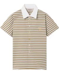 Golden Goose - Striped Polo Shirt - Lyst