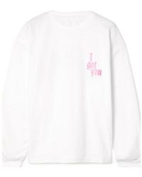 AMINA MUADDI - Printed Cotton-Jersey Top - Lyst