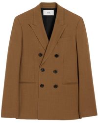 Ami Paris - Double-Breasted Tailored Blazer - Lyst