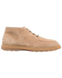 Tod's - Suede Elastic-Lace Desert Boots - Lyst