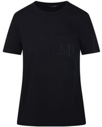 Max Mara - Logo Embroidered Crewneck T-Shirt - Lyst