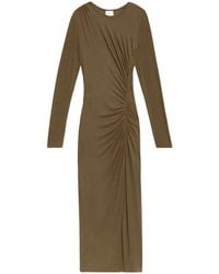 Isabel Marant - Isabel Marant Toile Jelina Long Draped Jersey Dress - Lyst