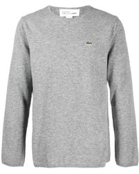 Comme des Garçons - Intarsia-Knit Logo Wool Jumper - Lyst