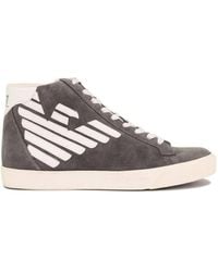 EA7 - High-Top Logo Casual Sneakers - Lyst