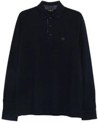 Etro - Logo-Embroidered Long-Sleeve Polo Shirt - Lyst