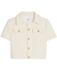 Celine - Cropped Chelsea Jacket With Button - Lyst