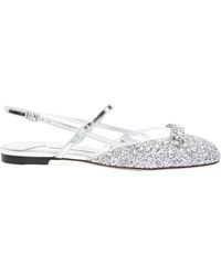 Jimmy Choo - Round-Toe Flat Sandals - Lyst