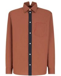 Marni - Cotton Poplin Shirt With Mending Logo - Lyst