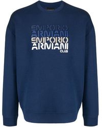 Emporio Armani - Logo Round-Neck Sweater - Lyst