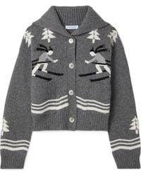 Calle Del Mar - Intarsia-Knit Cashmere Cardigan - Lyst
