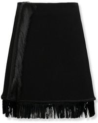 Jil Sander - High Waist Fringed Mini Skirt - Lyst