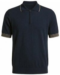 Peserico - Half-Zipped Short-Sleeved Polo Shirt - Lyst