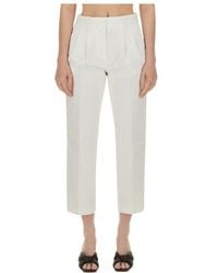 MICHAEL Michael Kors - Twill Cropped Pants - Lyst