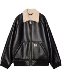 Carhartt - Wip Shepton Faux Shearling Collar Jacket - Lyst