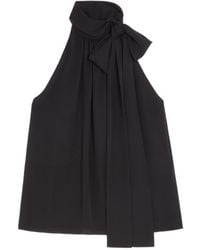 Valentino - Bow Detailed Sleeveless Top - Lyst