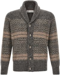 Brunello Cucinelli - 'Nordic Jacquard' Cardigan - Lyst