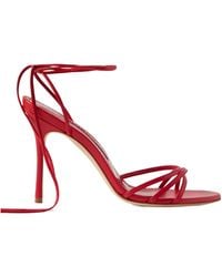 Manolo Blahnik - Leva 105 Leather Sandals - Lyst