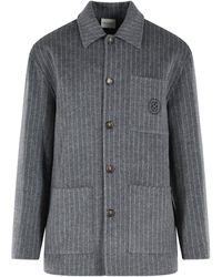Drole de Monsieur - Drôle De Monsieur Pinstripe Overshirt - Lyst