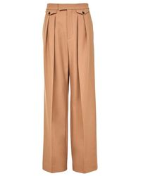 Chloé - Straight Pleated Pants - Lyst