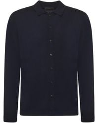 Zanone - Virgin Wool Button-Up Shirt - Lyst