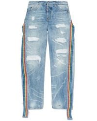 DSquared² - Distressed Loose Twist Jeans - Lyst