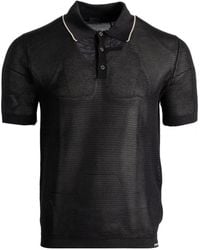 Prada - Short-Sleeved Mesh Polo Shirt - Lyst
