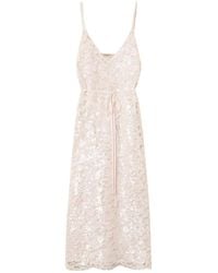 Twinset - Sequinned Lace Midi Dress - Lyst