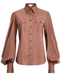 Brunello Cucinelli - Cotton-Blend Monili-Detail Shirt - Lyst