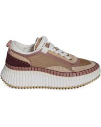 Chloé - Nama Lace-Up Sneakers - Lyst