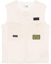 MM6 by Maison Margiela - Logo-Patch Vest - Lyst