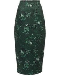 Emilia Wickstead - Lorelei Floral Taffeta Faille Pencil Skirt - Lyst