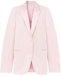 McQueen - Wool Ruffle Asymmetric Blazer - Lyst