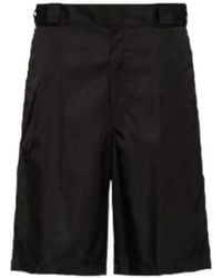 Prada - Straight Leg Bermuda Shorts - Lyst